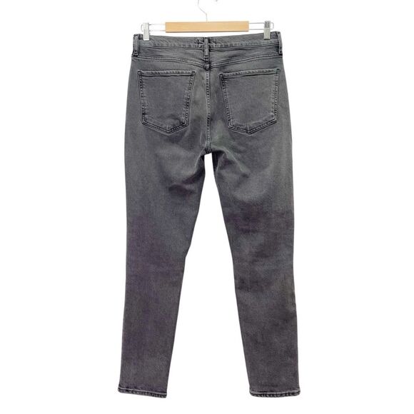 AGOLDE Nico High Rise Cropped Slim Jeans Gray Ceremony Wash Button Fly Size 29 - Picture 3 of 12